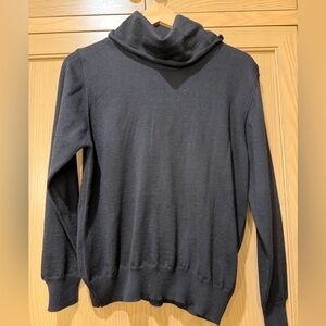 lineamidas made in Italy Pure New Wool Relaxed Turtleneck Sweater Pullover LG